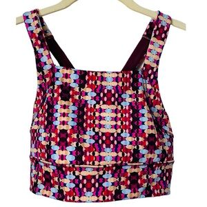 Free People Women Size Small Work-Out Top Criss Cross Back Colorful Retail 58.00